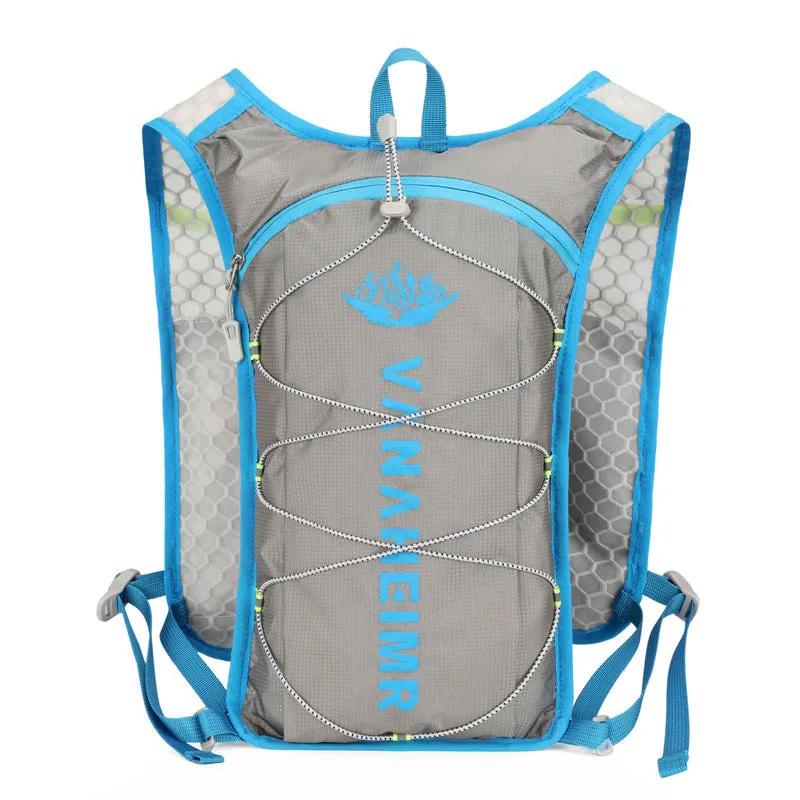 Cross-country cycling backpack in waterproof fabric with air pillow belt system