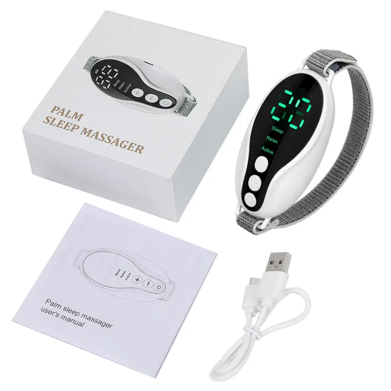 White or blue USB rechargeable sleep aid instrument with adjustable wind speed settings