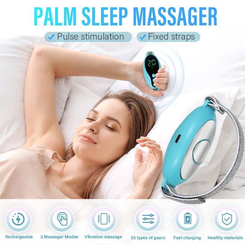 White or blue USB rechargeable sleep aid instrument with adjustable wind speed settings