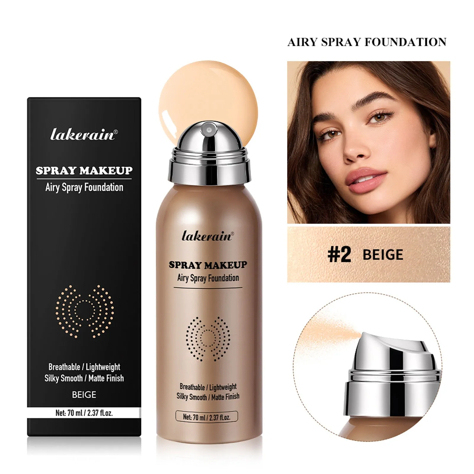 Even skin tone concealer liquid foundation 70ml in four shades for natural coverage and brightening makeup