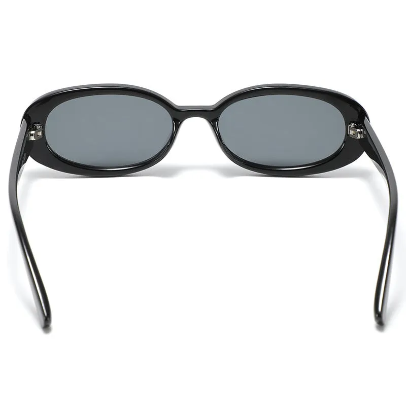 European American style small frame oval sunglasses for women with PC construction