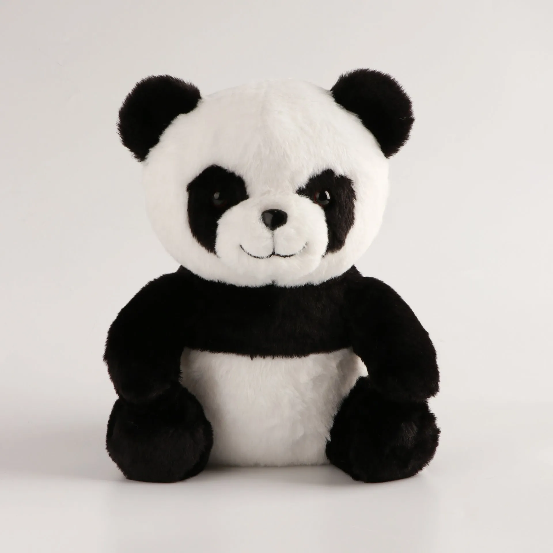 New panda plush toy pendant ragdoll with music sound function, 25cm, on white background