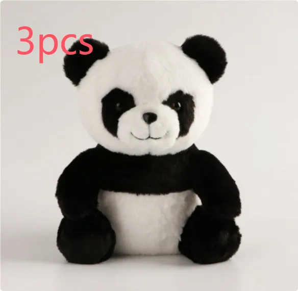 New panda plush toy pendant ragdoll with music sound function, 25cm, on white background