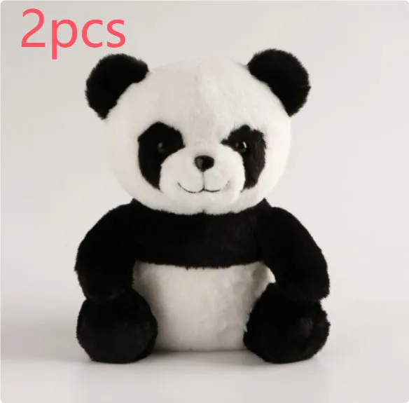 New panda plush toy pendant ragdoll with music sound function, 25cm, on white background