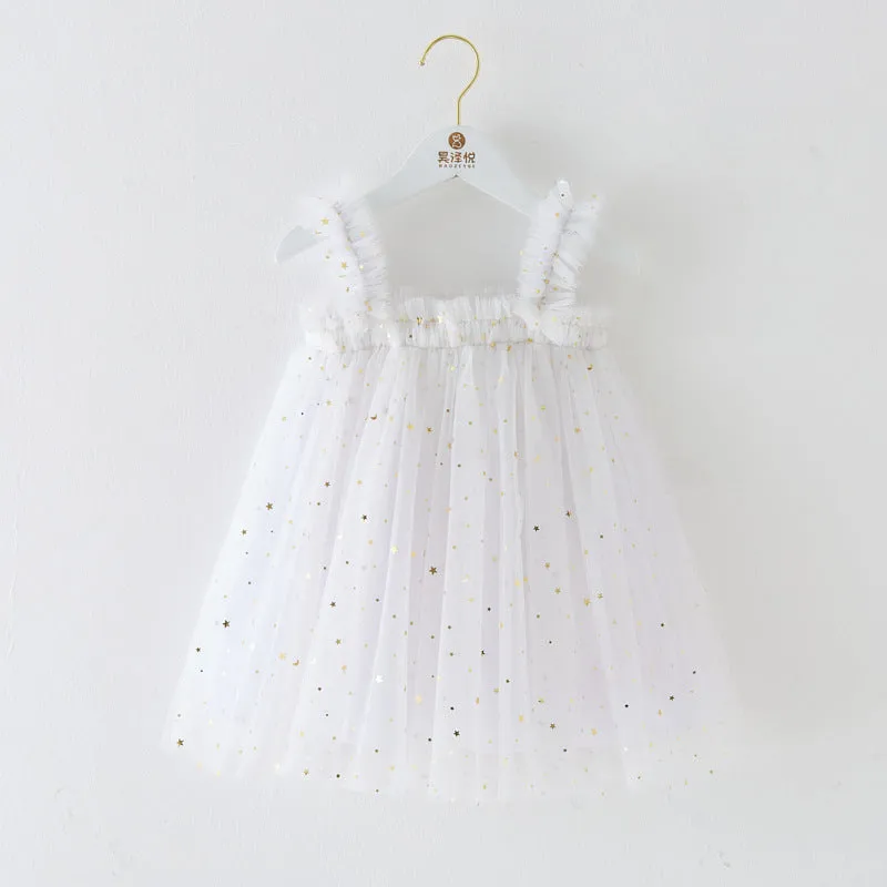 Child's new Christmas strapless dress in green, red, and white, acrylic fibre, sling style, size 100cm