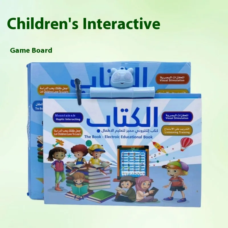 Educational teaching aid with point-and-read hanging book for children aged 4-6, ABS plastic, USB powered, colour as pictured