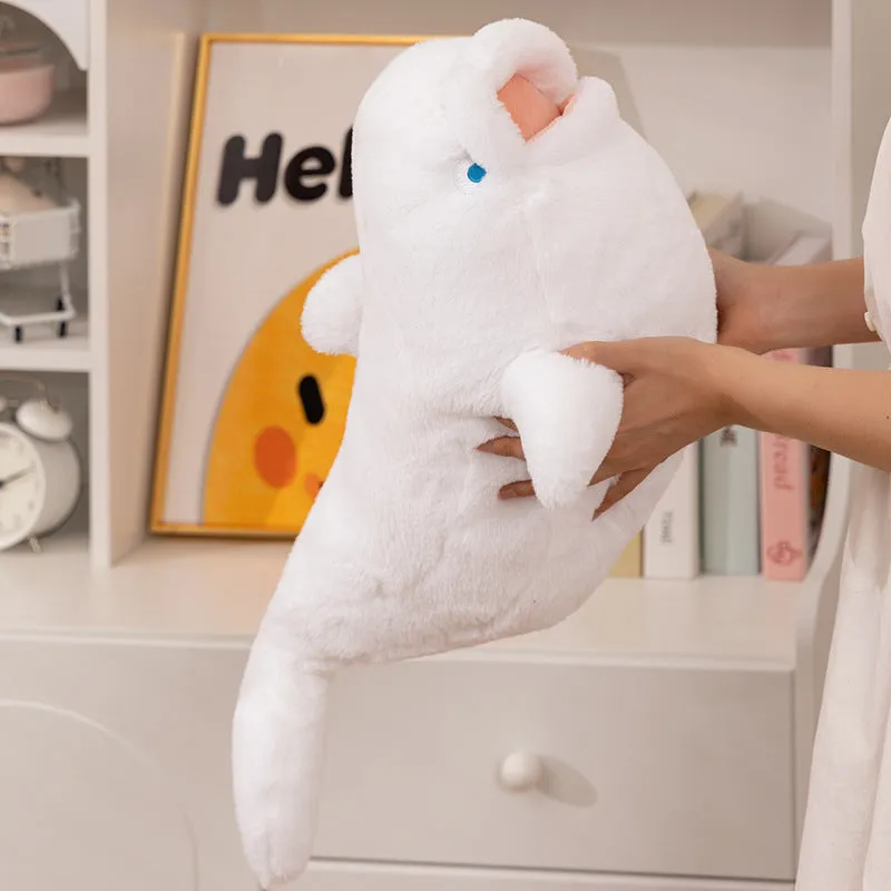 60cm killer whale plush toy in grey from Happy Ocean series, made of polyester fibre