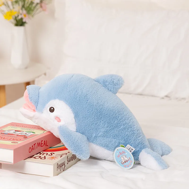 60cm killer whale plush toy in grey from Happy Ocean series, made of polyester fibre
