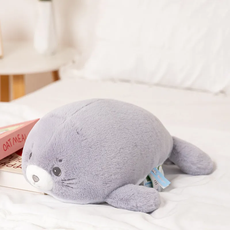 60cm killer whale plush toy in grey from Happy Ocean series, made of polyester fibre