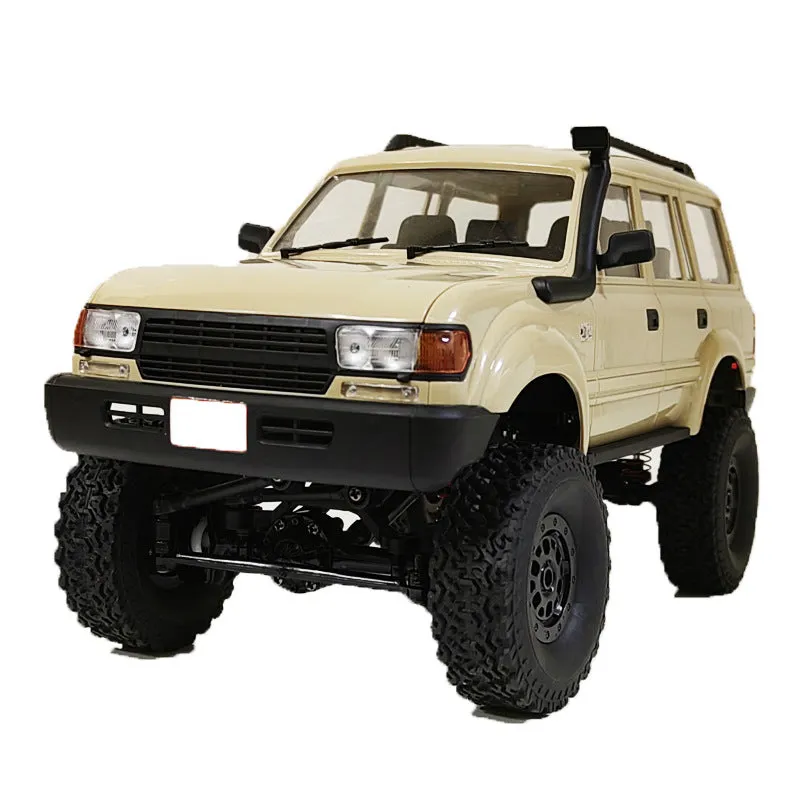 Full Scale LC80 Pickup four-wheel drive off-road remote control car model in khaki with climbing modification