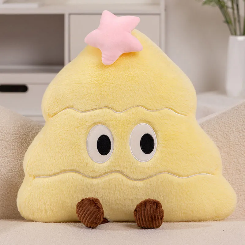 55cm Christmas tree pillow plush toy in green with soft PP cotton fill on a bed