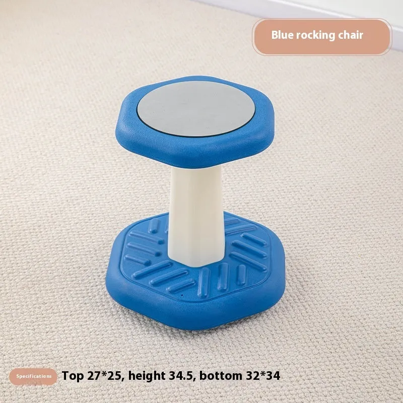 Children's plastic balance rocking stool in multiple colour options