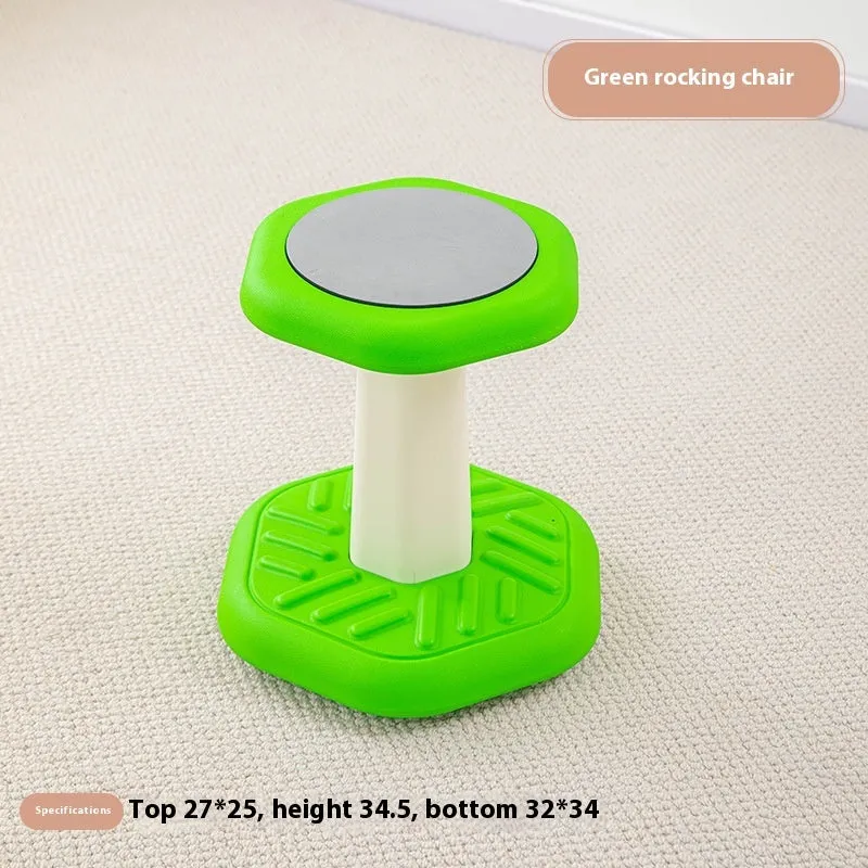 Children's plastic balance rocking stool in multiple colour options