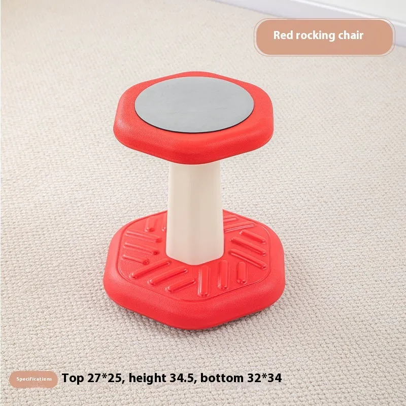 Children's plastic balance rocking stool in multiple colour options