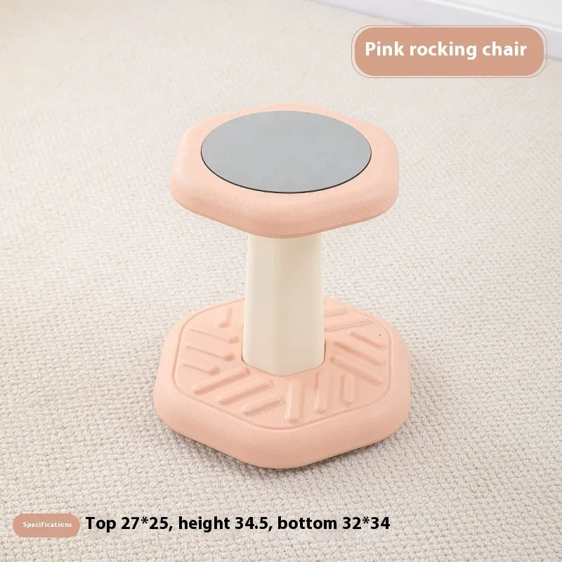 Children's plastic balance rocking stool in multiple colour options