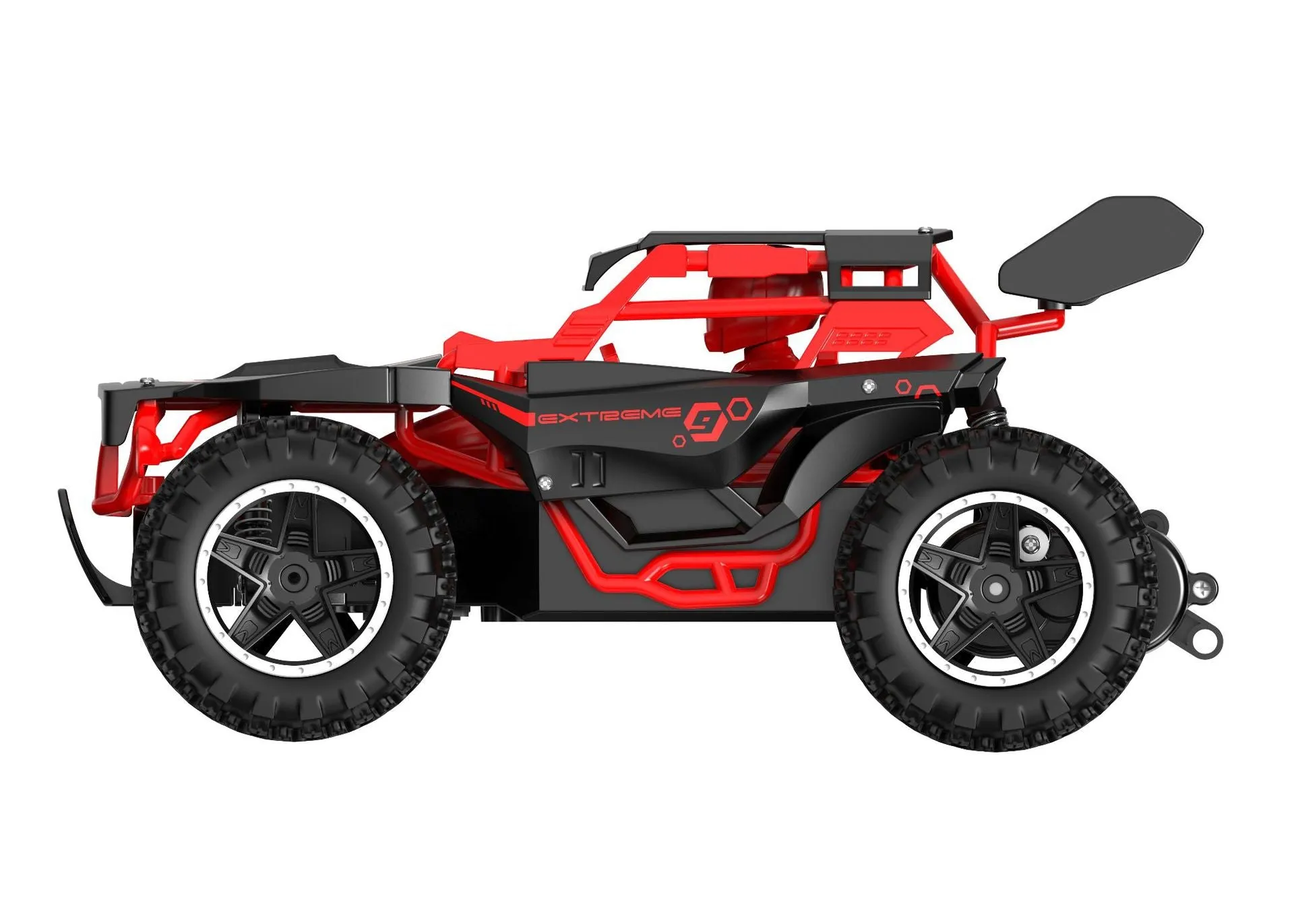 24G high-speed drift remote control off-road stunt car in red with ABS plastic body and dazzling lights