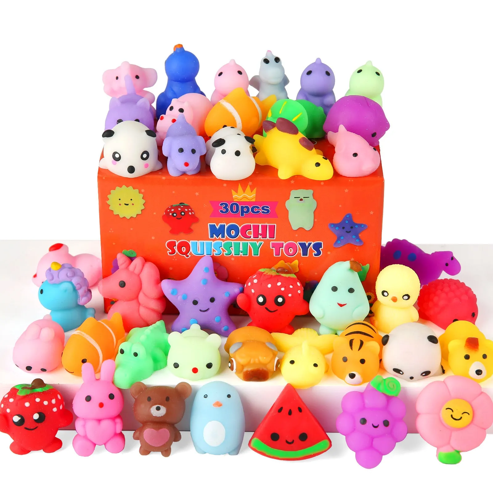 Mini cat's paw squeezing toy TPR Animal Little Biga colour pendant OPP bag packaging