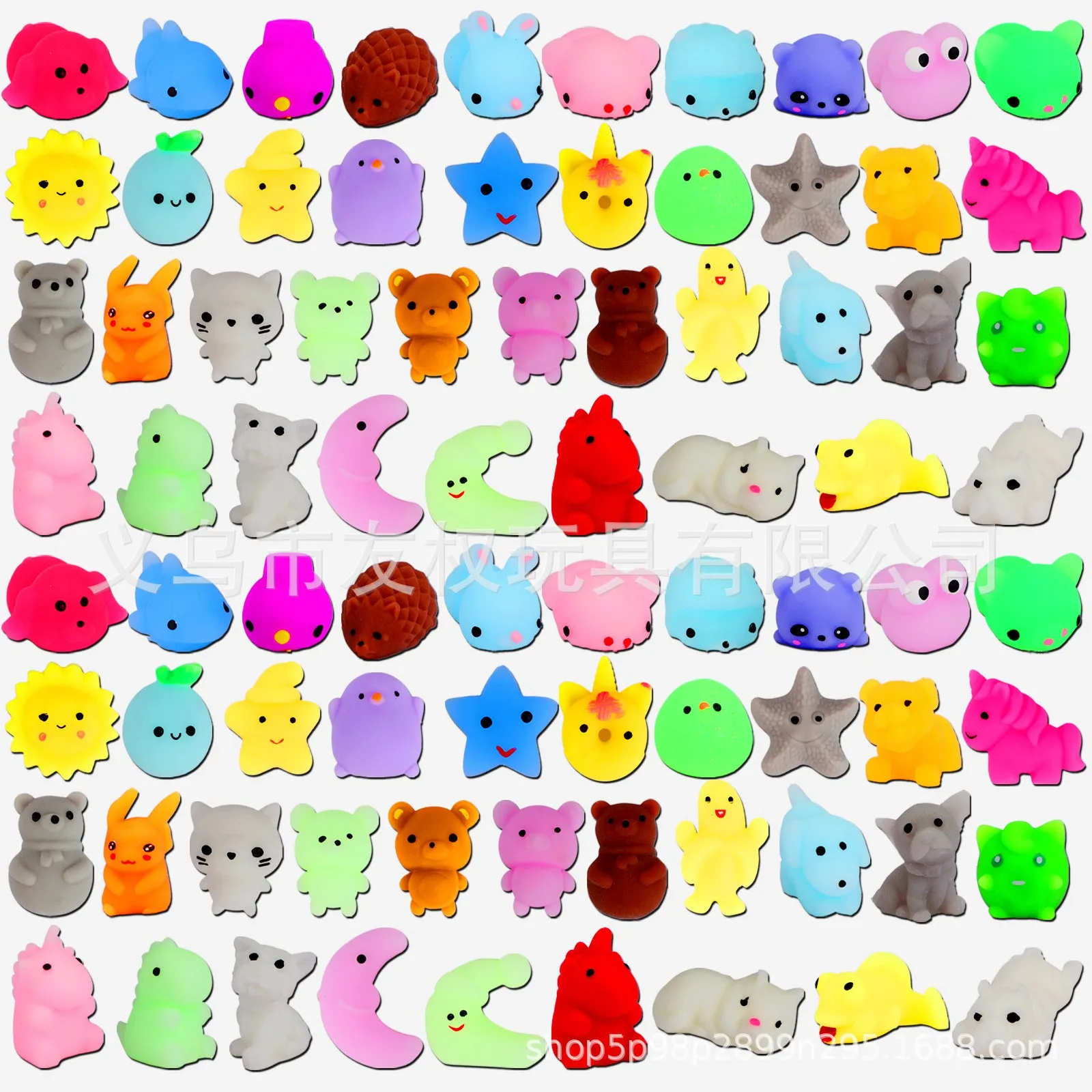 Mini cat's paw squeezing toy TPR Animal Little Biga colour pendant OPP bag packaging