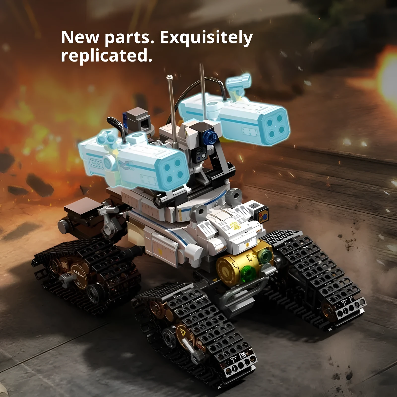 Deep cannon chariot assembly model building blocks toy for boys plastic small particles colour options