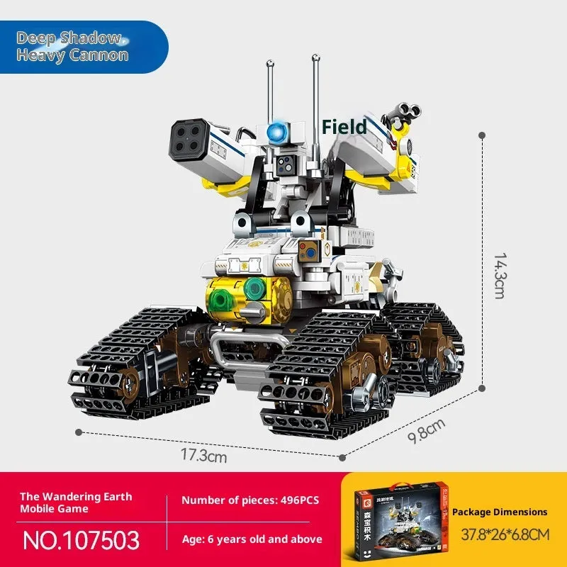 Deep cannon chariot assembly model building blocks toy for boys plastic small particles colour options