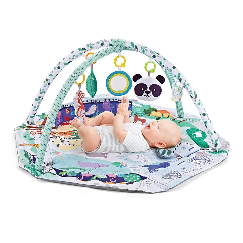 Baby ocean ball fence fitness frame fabric hexagon in ocean blue colour on a floor