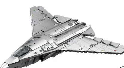 Military shipborne fighter assembly building blocks toy J50 6th generation fighter in colour box