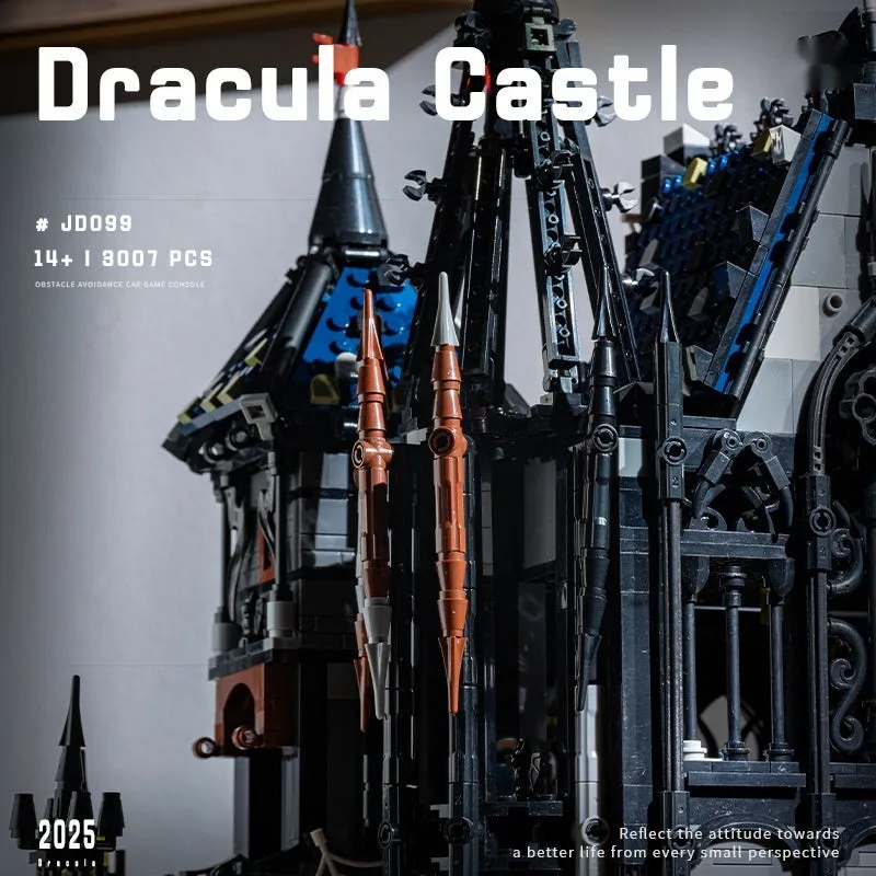 Horror Horror European retro castle building blocks set in JD099 colour, small plastic pieces for assembly