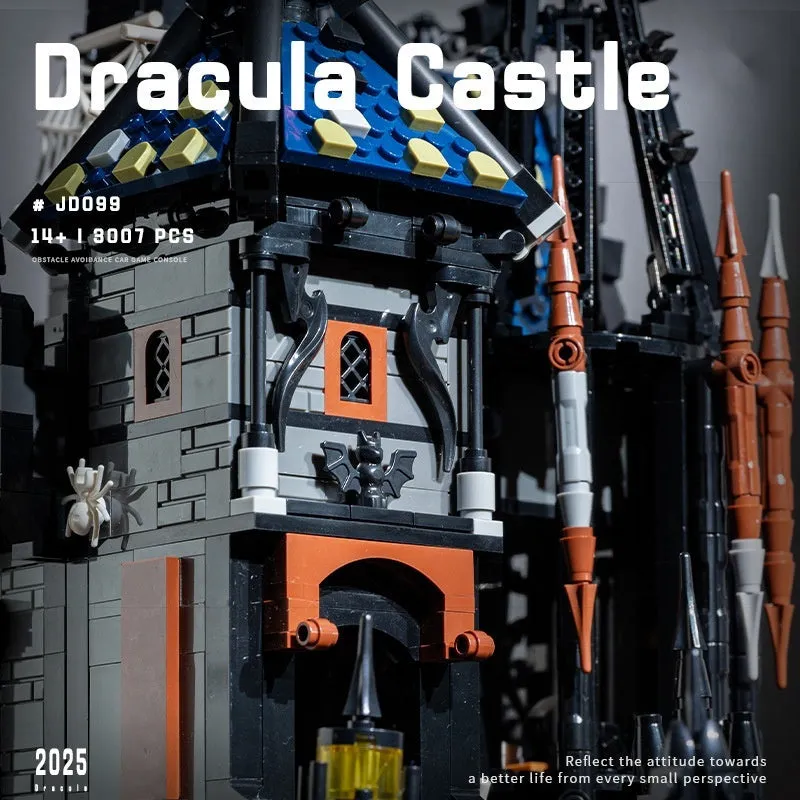 Horror Horror European retro castle building blocks set in JD099 colour, small plastic pieces for assembly