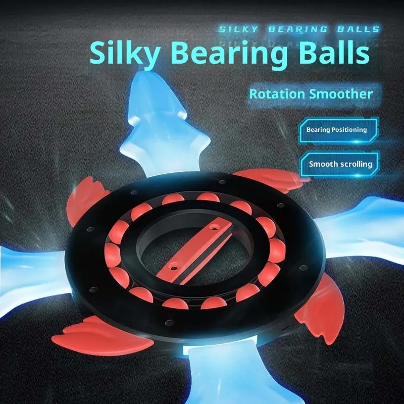 Cool light flywheel shuriken colorful luminous toy in cool black with spinning lights