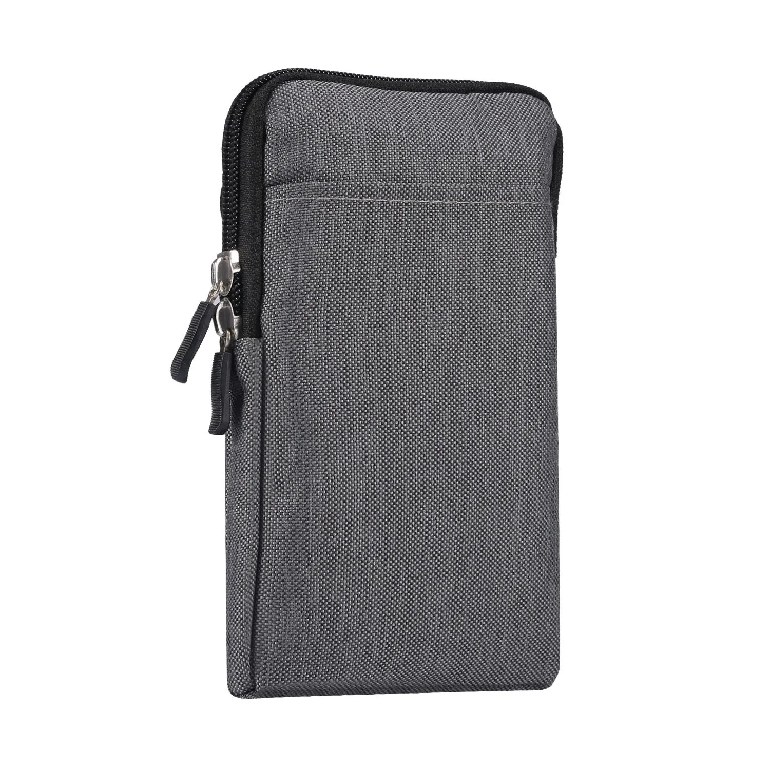 Solid colour waterproof neoprene cross body waist bag shown in available colours: black, rose red, sky blue, dark grey, milky white, orange.