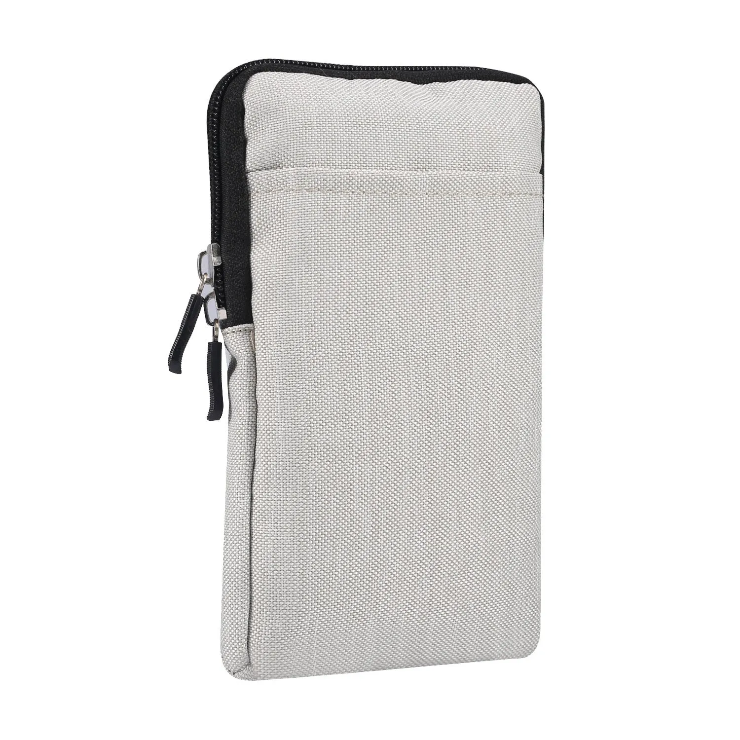 Solid colour waterproof neoprene cross body waist bag shown in available colours: black, rose red, sky blue, dark grey, milky white, orange.