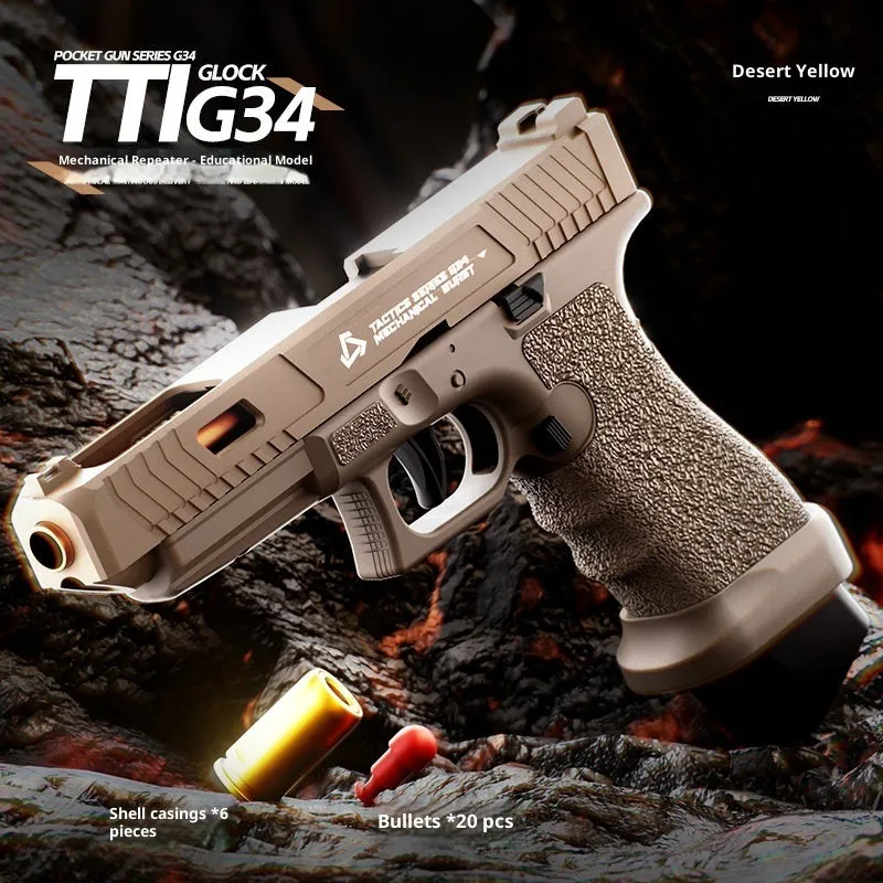 SIG17 Glock replica toy gun in army green with automatic firing and shell ejection