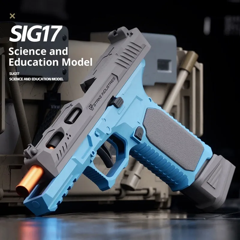 SIG17 Glock replica toy gun in army green with automatic firing and shell ejection