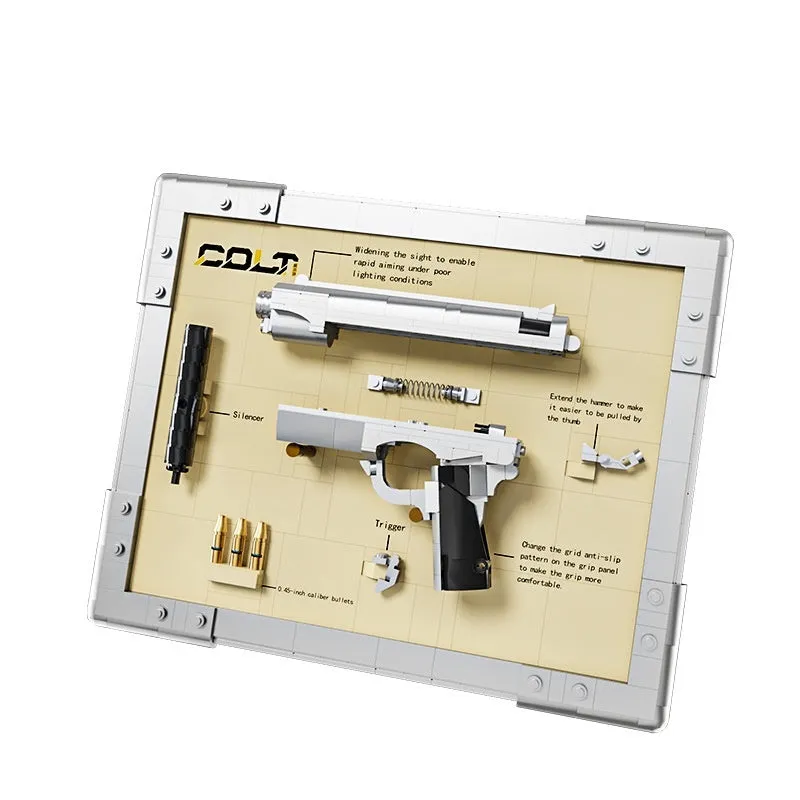 JQ1103 Colt display model building block toy assembled model on table