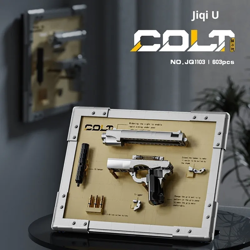 JQ1103 Colt display model building block toy assembled model on table