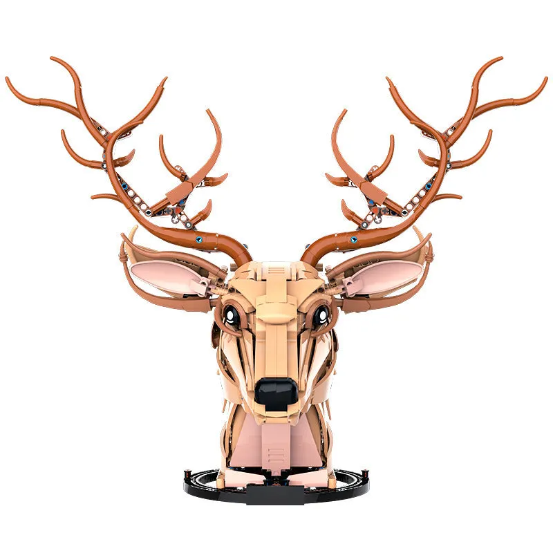 Deer head wall mounted decoration made of ABS plastic, 36.3 cm wide, for living room