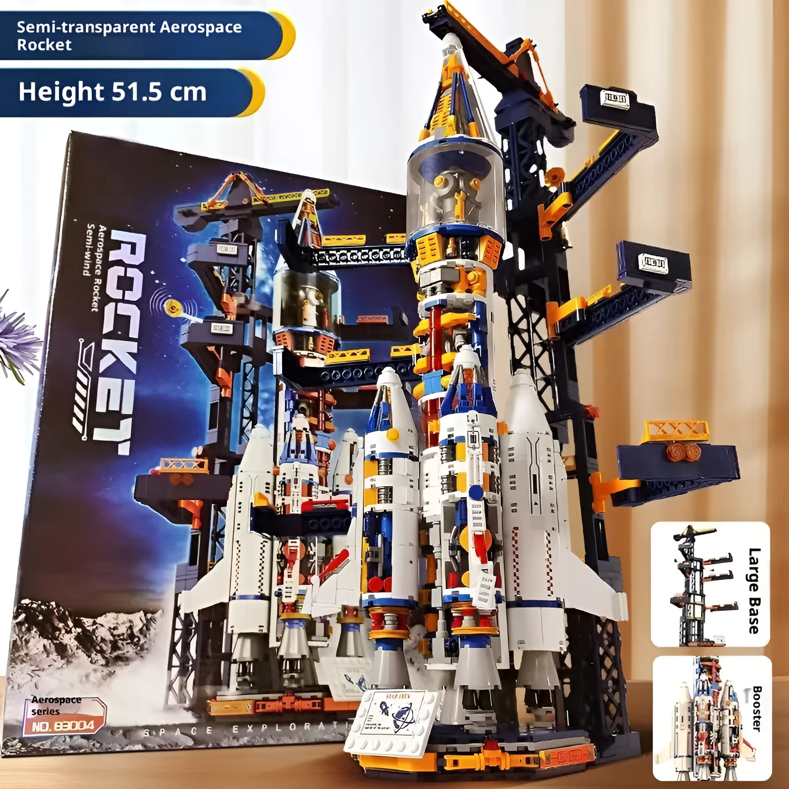 Space Dawn Earth Instrument building block model set in colour box packaging, plastic small particle blocks.