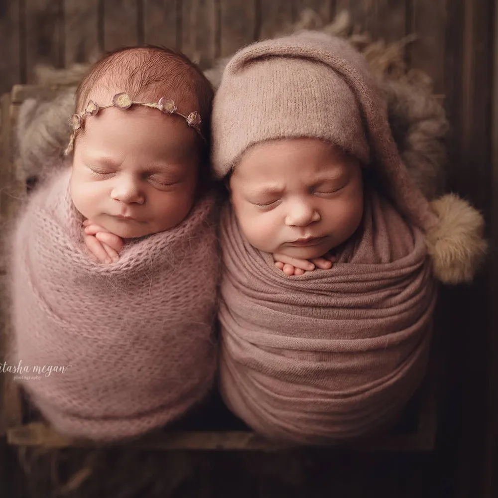 Hand-woven yarn baby photography hat in conical style, available in twelve colour options
