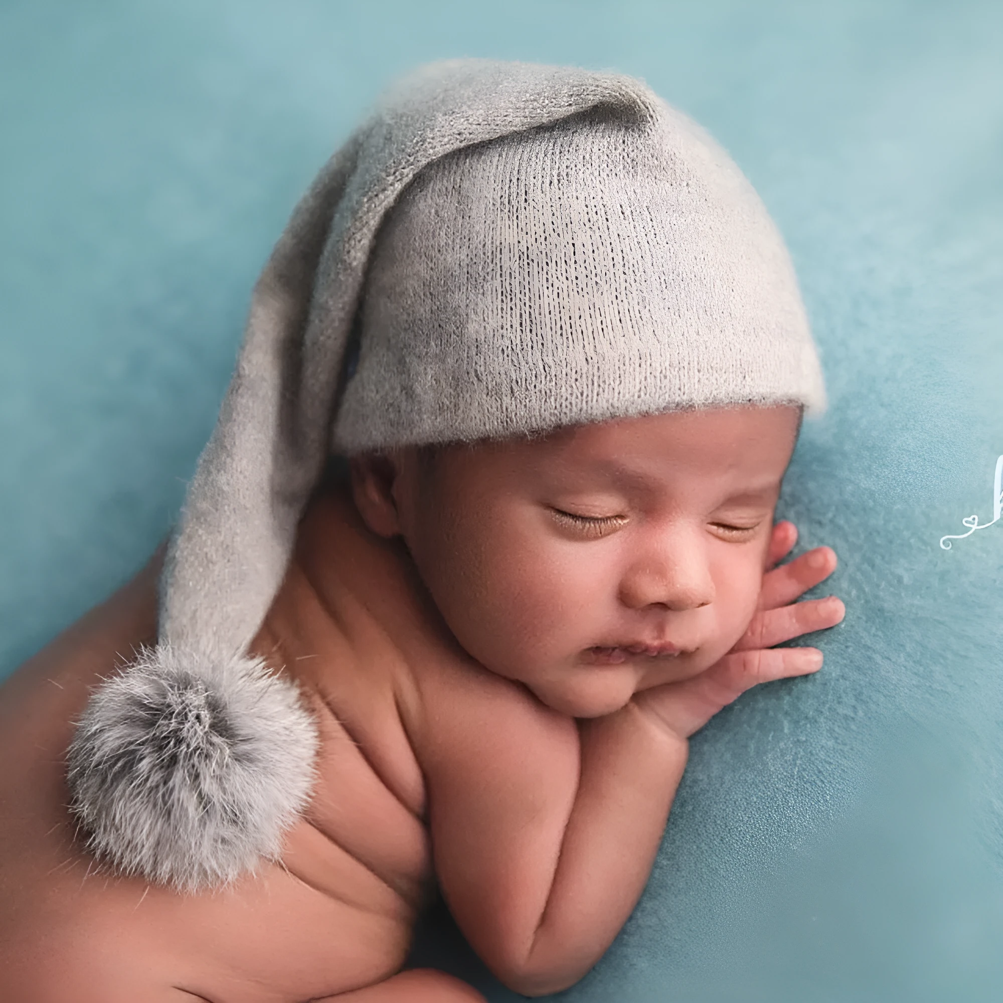 Hand-woven yarn baby photography hat in conical style, available in twelve colour options