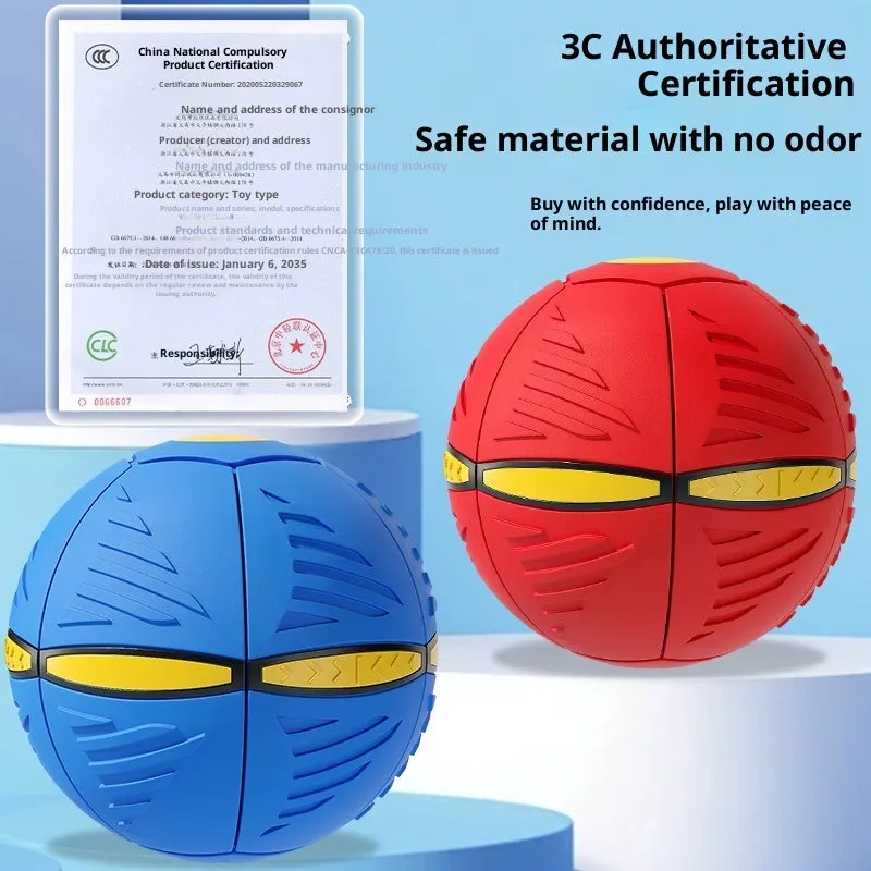Children's bouncing stepping ball UFO deformation flash toy in plastic with elastic upgrade and thick step resistance