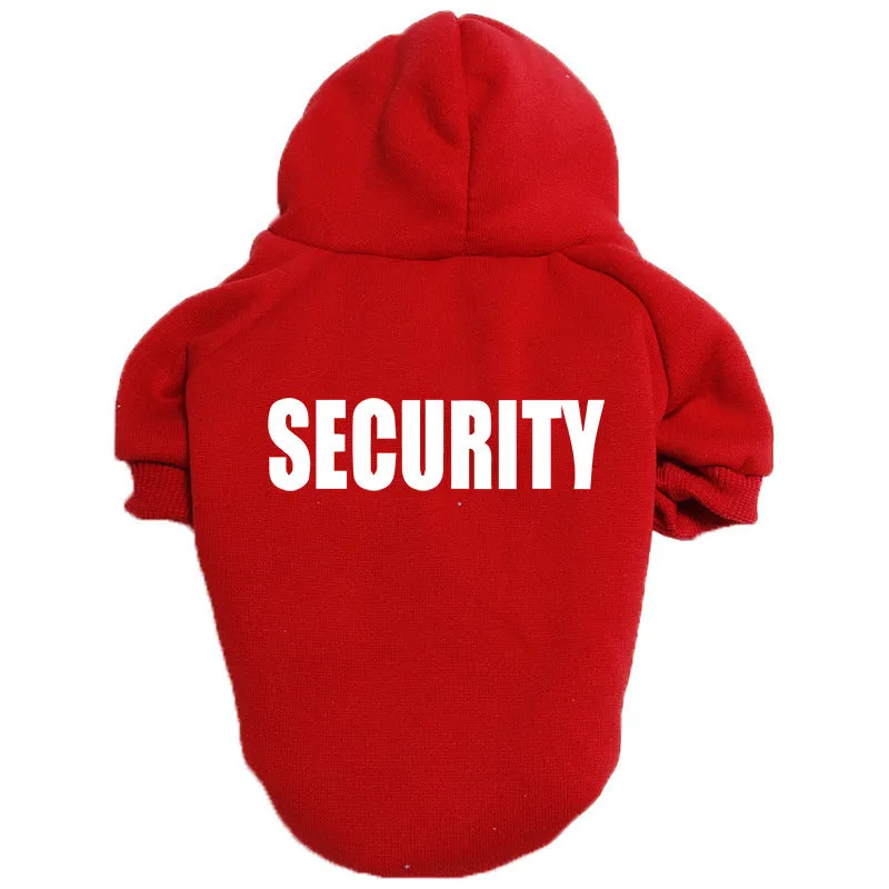 Solid colour polyester pet clothes for dogs and cats, British style, unisex, multiple sizes