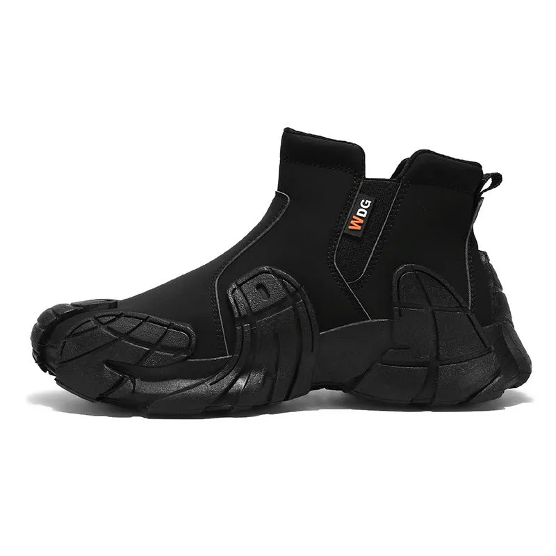 Men's breathable mesh solid colour casual running shoes in camel, black, and gray, sizes 39-45