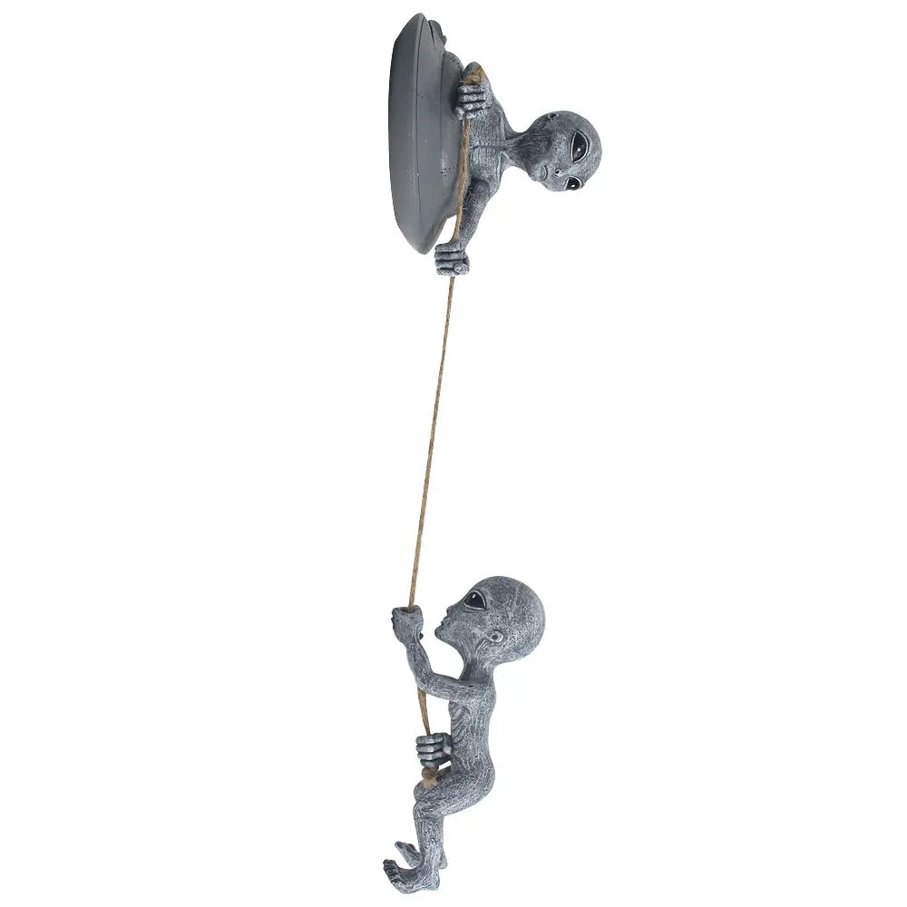 Grey resin alien tree pendant garden decoration with carved pastoral styling