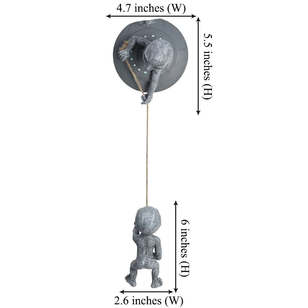 Grey resin alien tree pendant garden decoration with carved pastoral styling