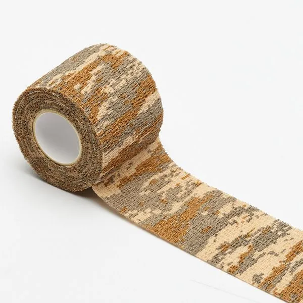 Non-woven camouflage bandage roll 4.5 metres long 5cm wide in forest pattern