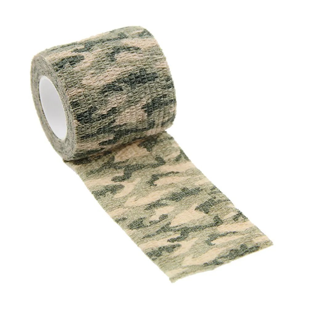 Non-woven camouflage bandage roll 4.5 metres long 5cm wide in forest pattern