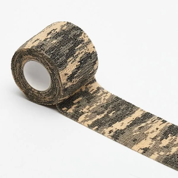 Non-woven camouflage bandage roll 4.5 metres long 5cm wide in forest pattern