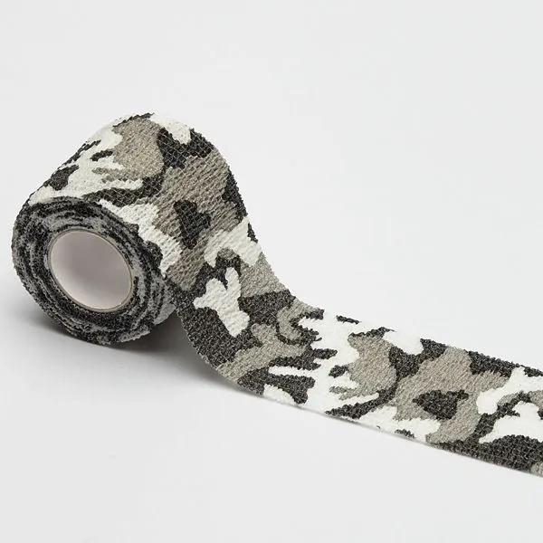 Non-woven camouflage bandage roll 4.5 metres long 5cm wide in forest pattern