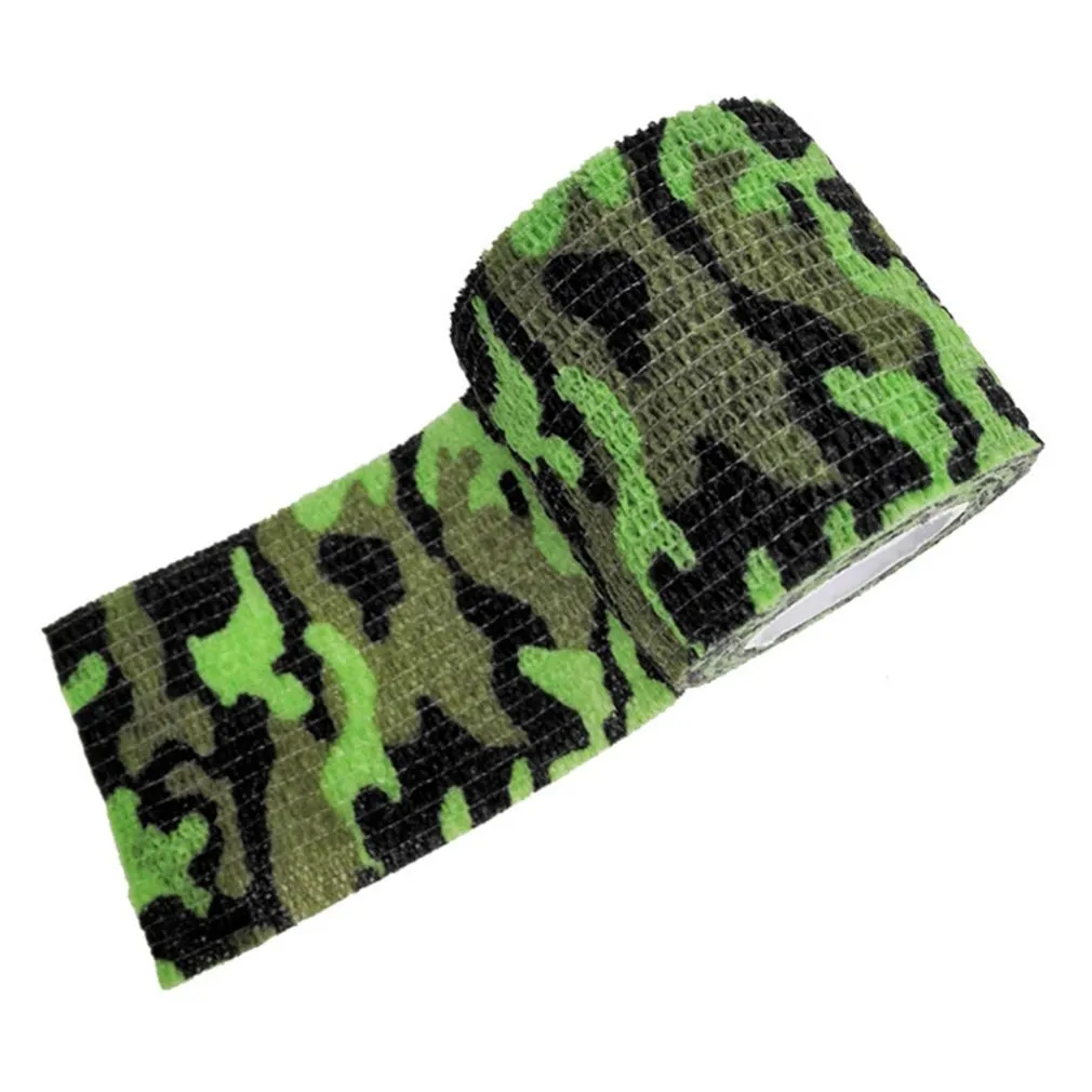 Non-woven camouflage bandage roll 4.5 metres long 5cm wide in forest pattern