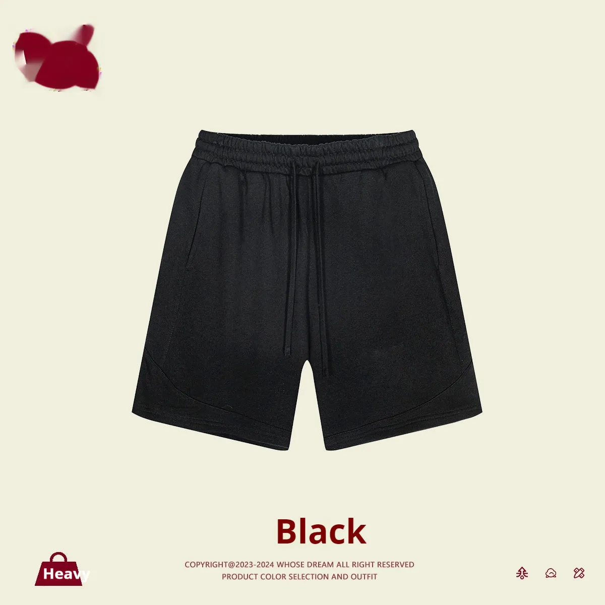 Solid colour cotton children's sports shorts in loose fit design available in multiple sizes